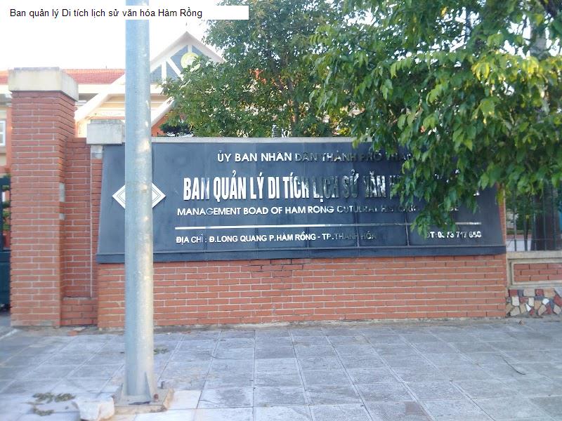 Ban quản lý Di tích lịch sử văn hóa Hàm Rồng