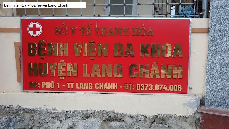 Bệnh viện Đa khoa huyện Lang Chánh