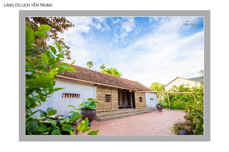 LÀNG DU LỊCH YÊN TRUNG